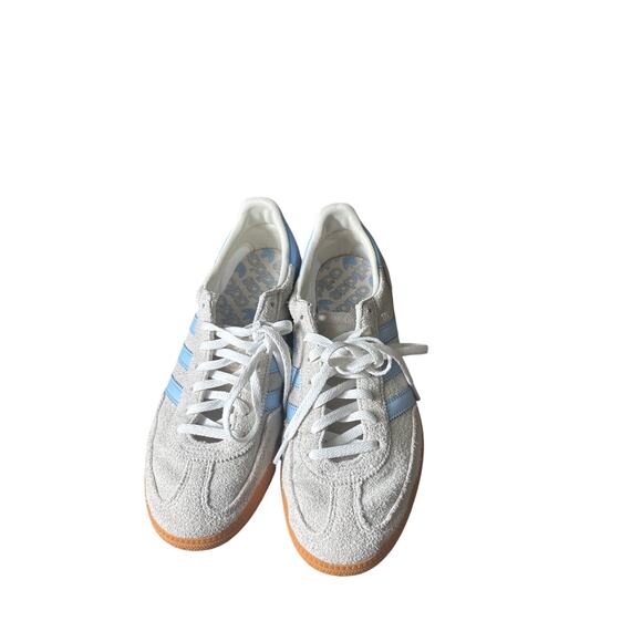 Adidas Light Blue Gray Spezial Lace Up Sneaker Sz 7.5 - Picture 1 of 4